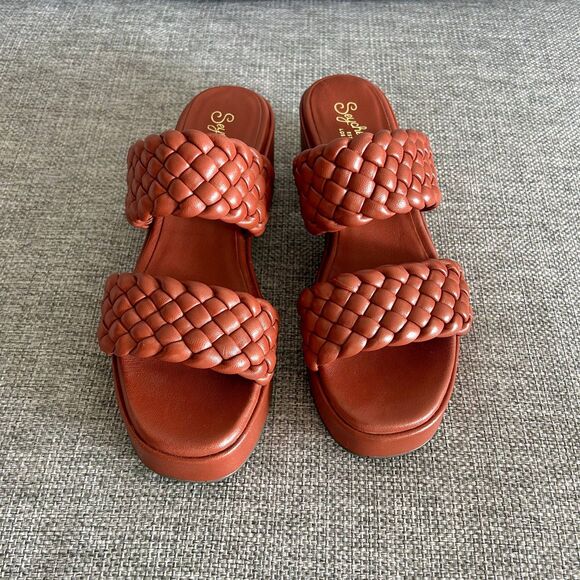 Seychelles Novelty Platform Heel Sandals 8.5 Terracotta - Picture 4 of 13